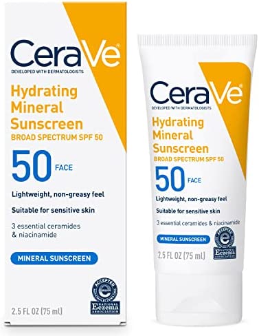 كريم واقي شمس كريم cerave hydrating mineral sunscreen