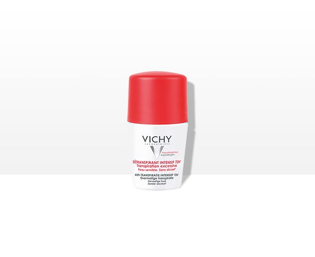 vichy مزيل عرق المفرط عند الإجهاد، يدوم لمدة 72 ساعة.