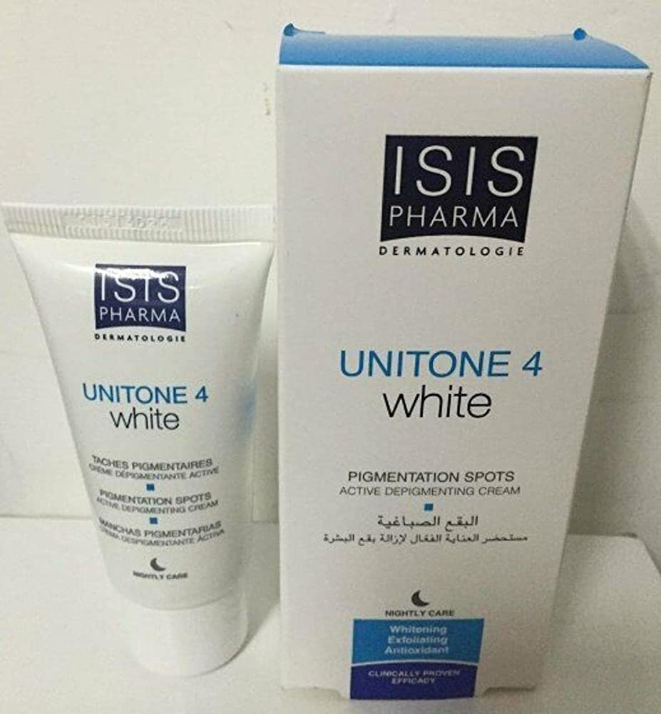 أفضل كريم لتفتيح الوجه من الصيدلية من شركة ايزيس unitone 4 white cream